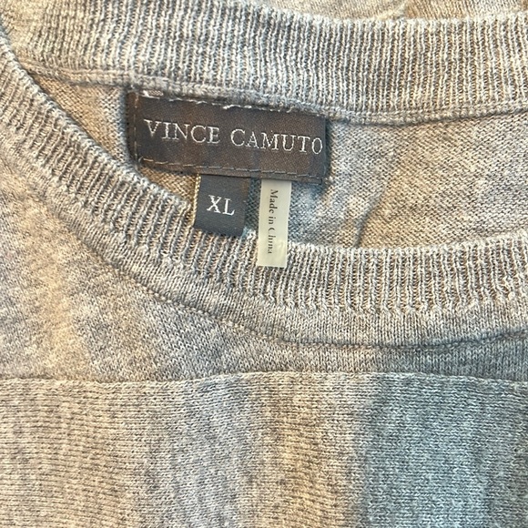 🛍️ Vince Camuto Light Gray Layered Look Tunic Slim Sweater Top XL - Picture 3 of 6